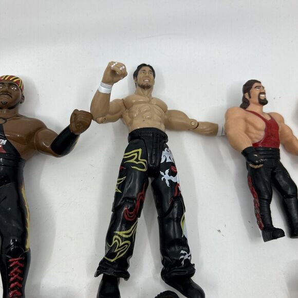 WWE WWF Booker T Action Figure Red Tights Jakks Pacific lot of 10 - Picture 9 of 13